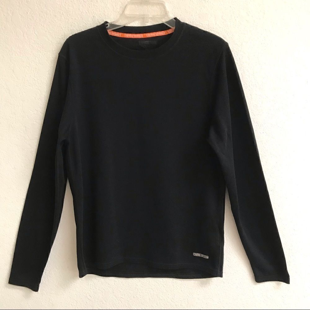 Omni-Wool base layer long sleeve black top L